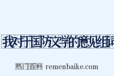 我对于国防文学的意见组词是什么意思的图片